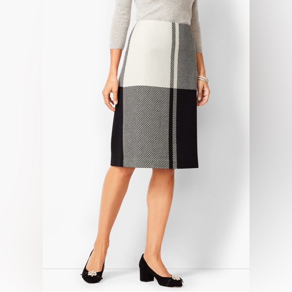 TALBOTS Colorblock Twill Pencil Skirt NWT